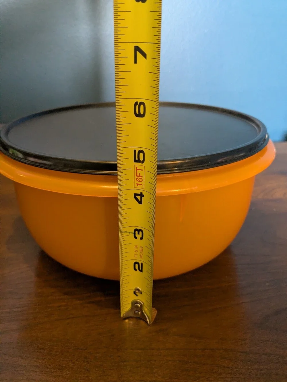 Orange And Black Tupperware Bowl